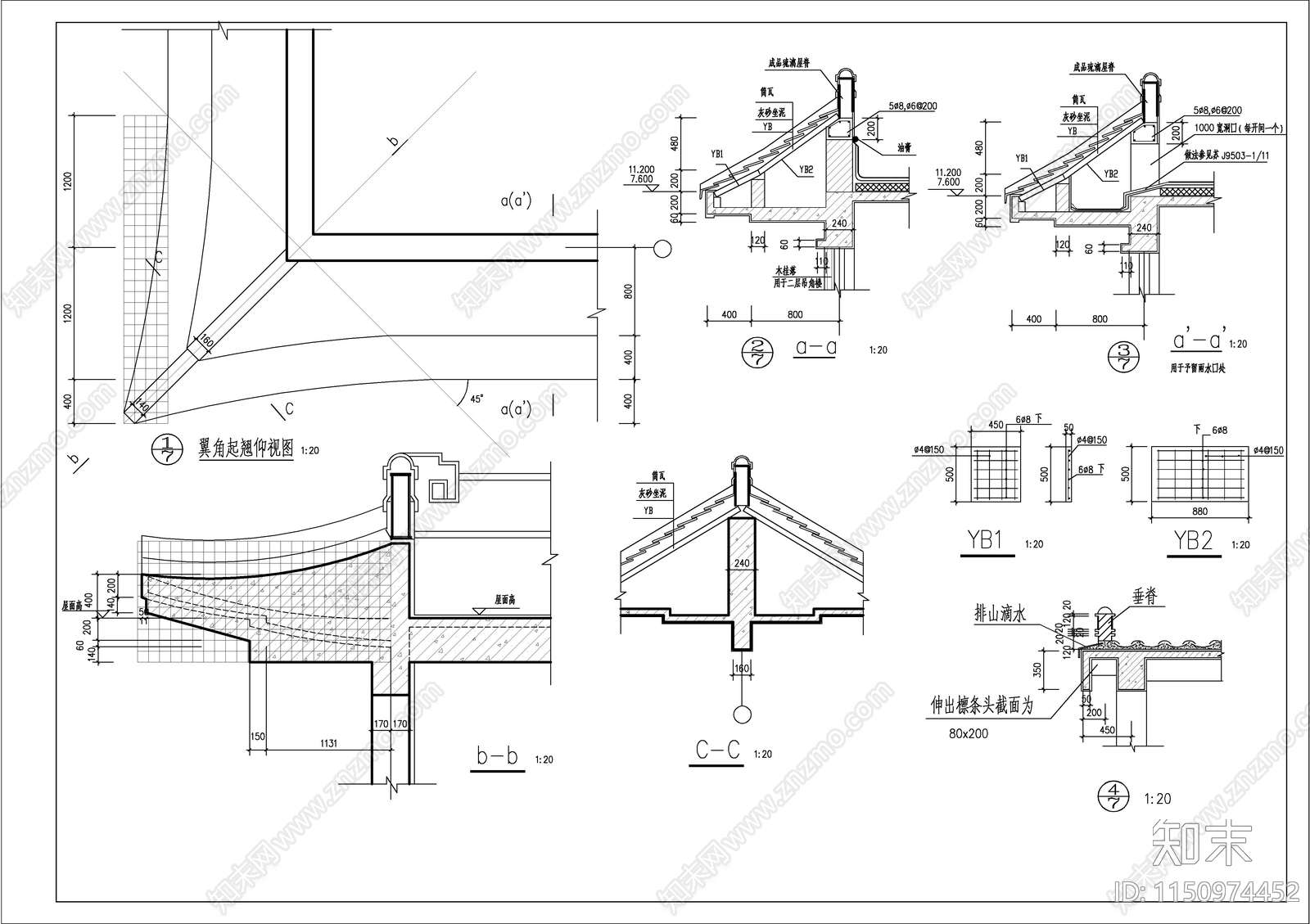 仿古风格洗浴中心建筑cad施工图下载【ID:1150974452】