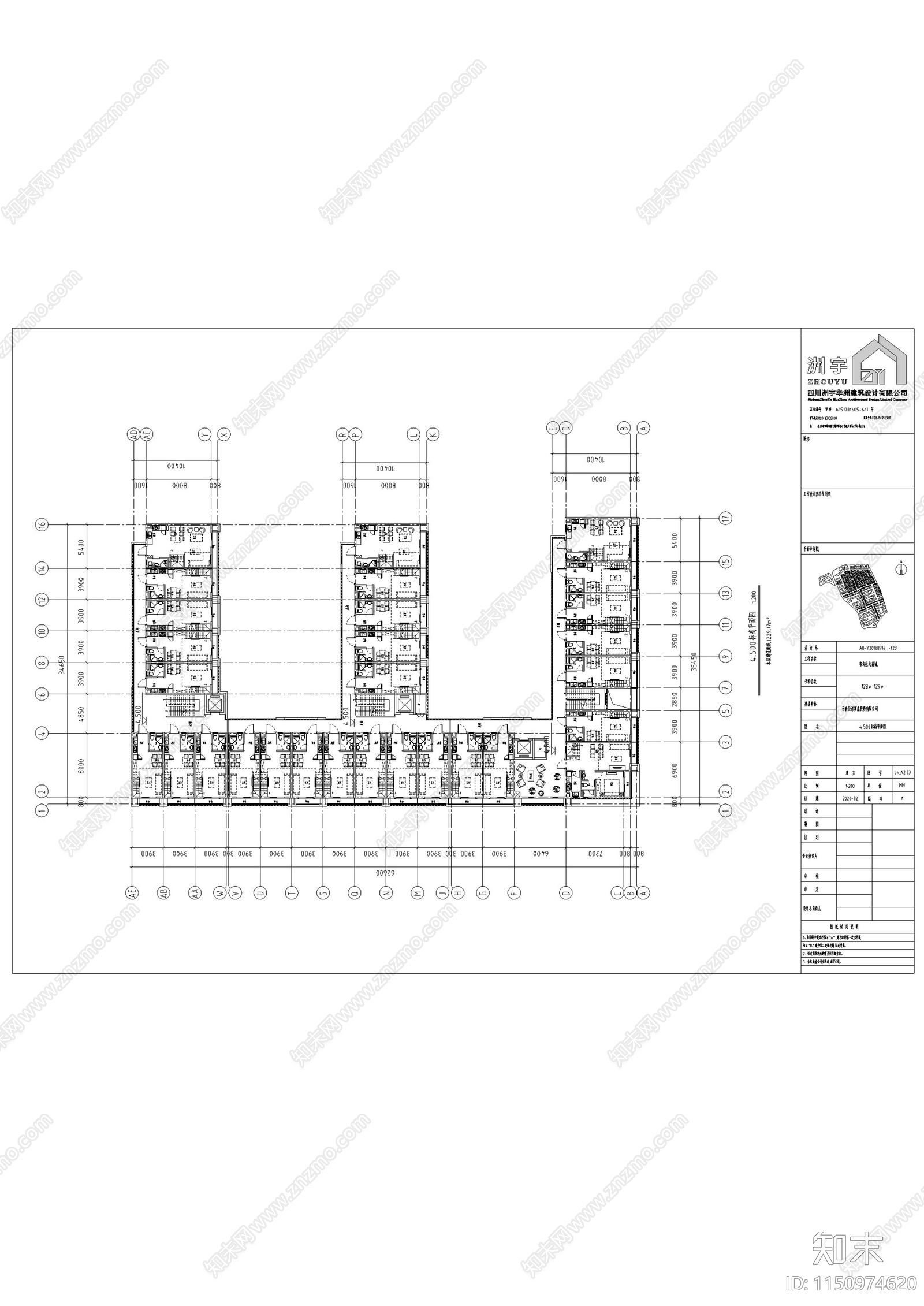 多层LOFT公寓建筑cad施工图下载【ID:1150974620】