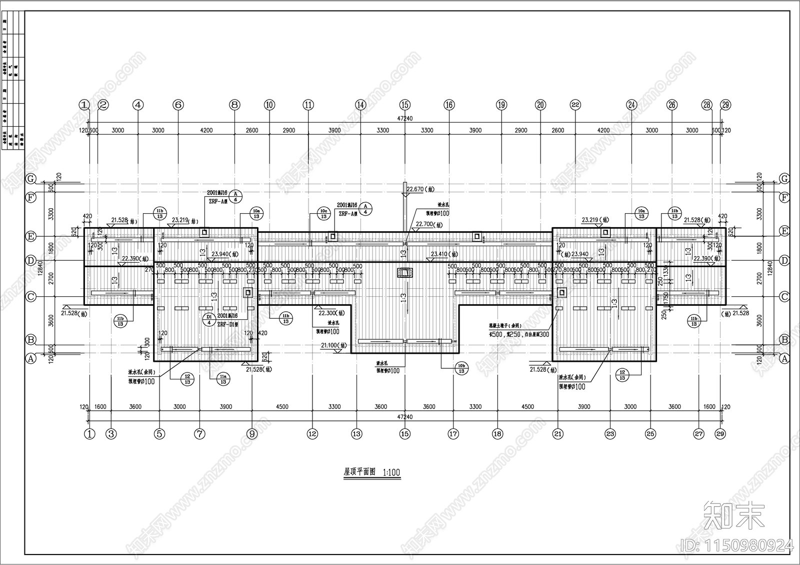 某小高层商住楼建筑cad施工图下载【ID:1150980924】