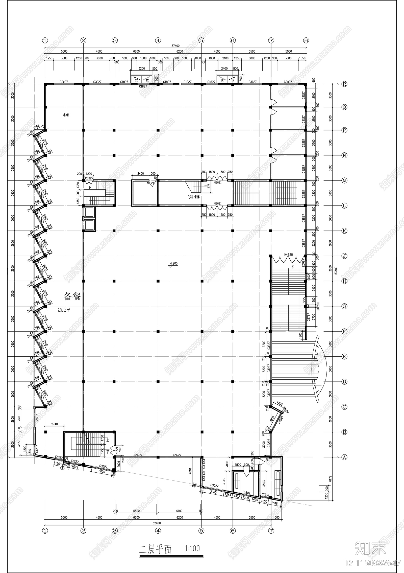 某北方学校宿舍建筑cad施工图下载【ID:1150982647】