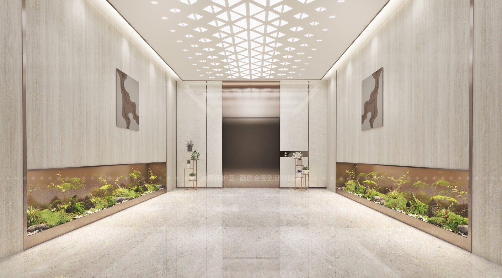 现代电梯间3D模型下载【ID:1150982800】