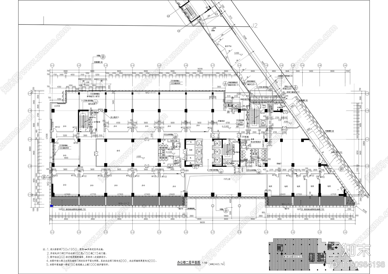 高层框剪结构省级中医院建筑cad施工图下载【ID:1150984198】