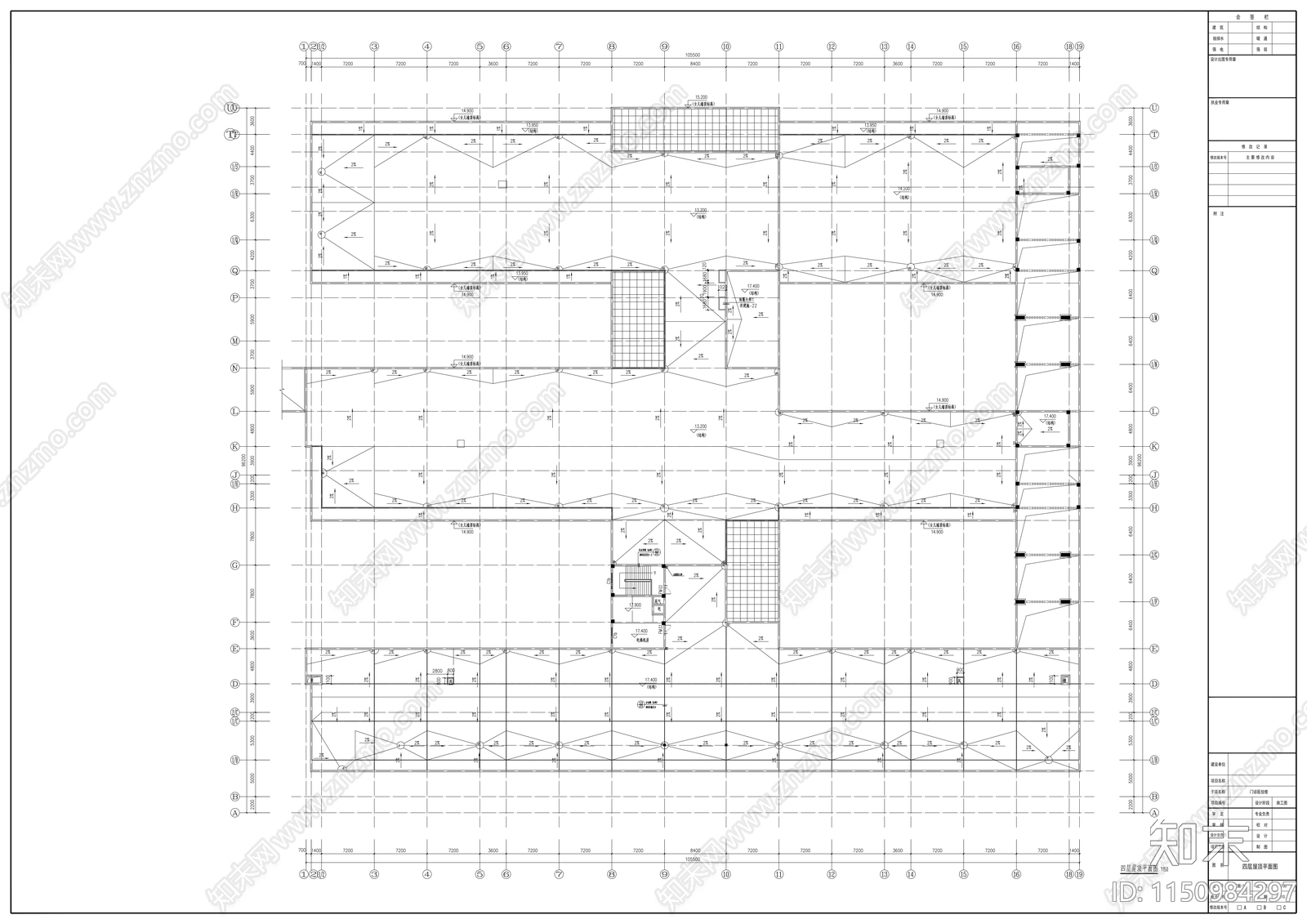 门诊医技楼建筑cad施工图下载【ID:1150984297】