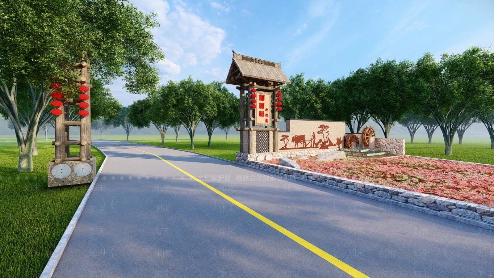 新中式村标SU模型下载【ID:1150986271】
