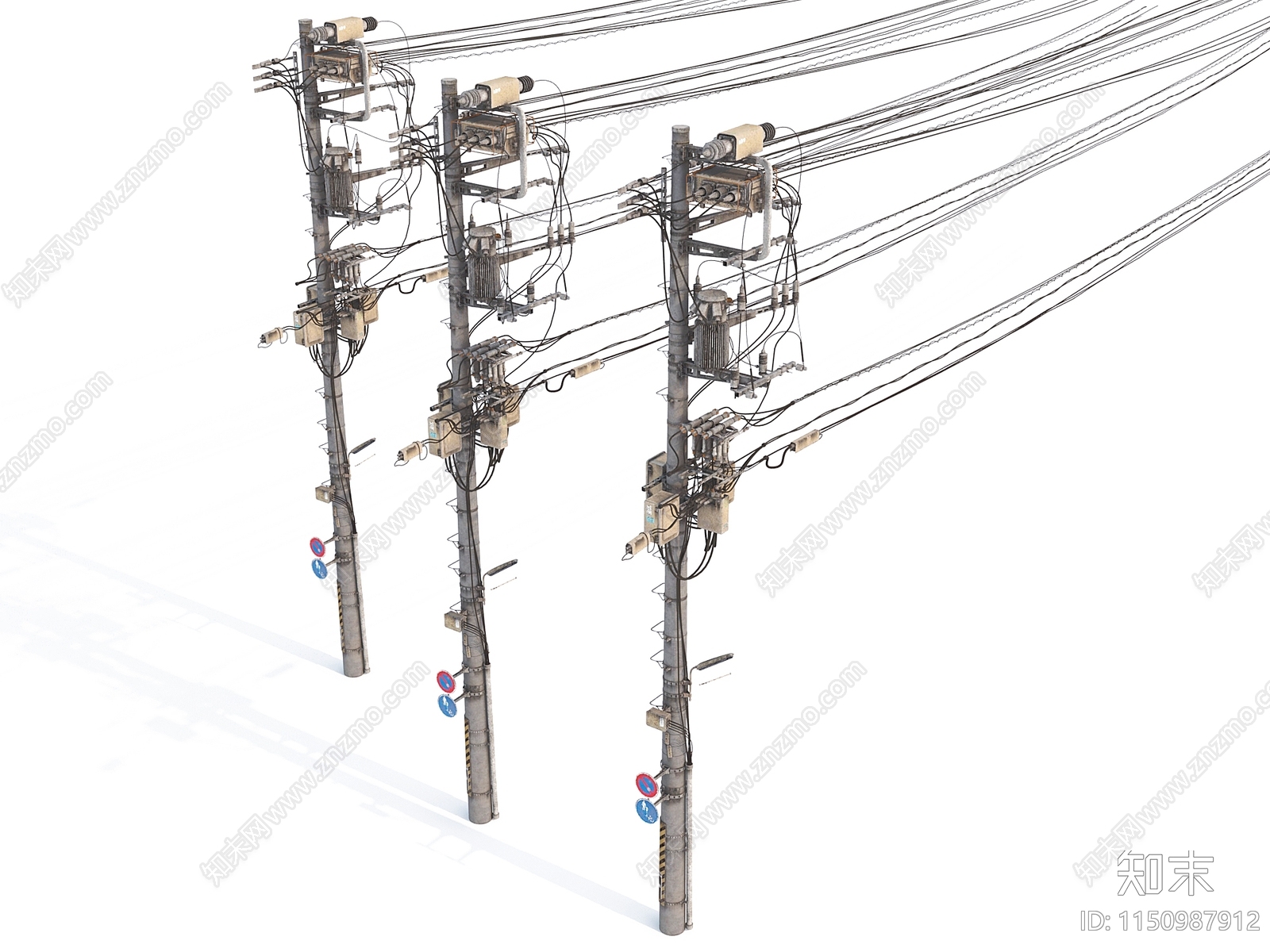 电线杆3D模型下载【ID:1150987912】