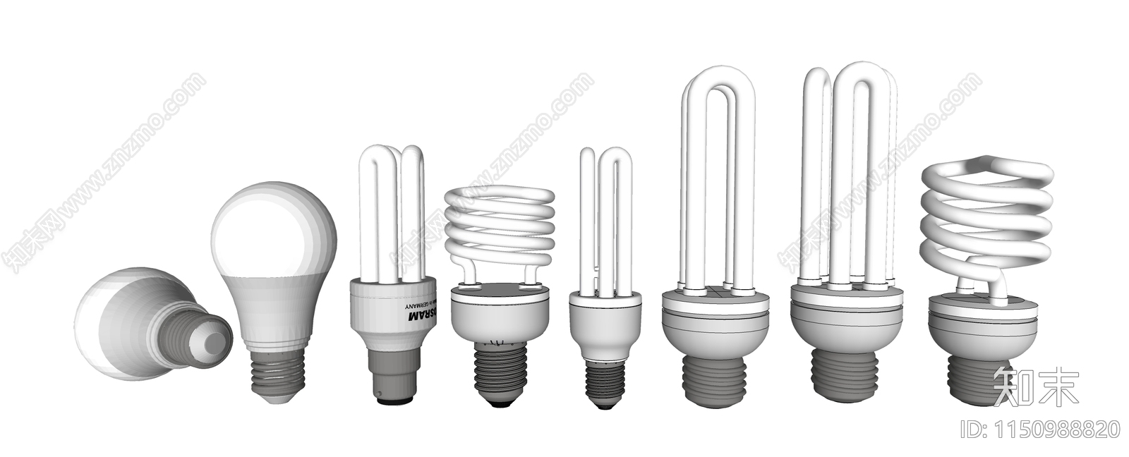 现代灯泡SU模型下载【ID:1150988820】