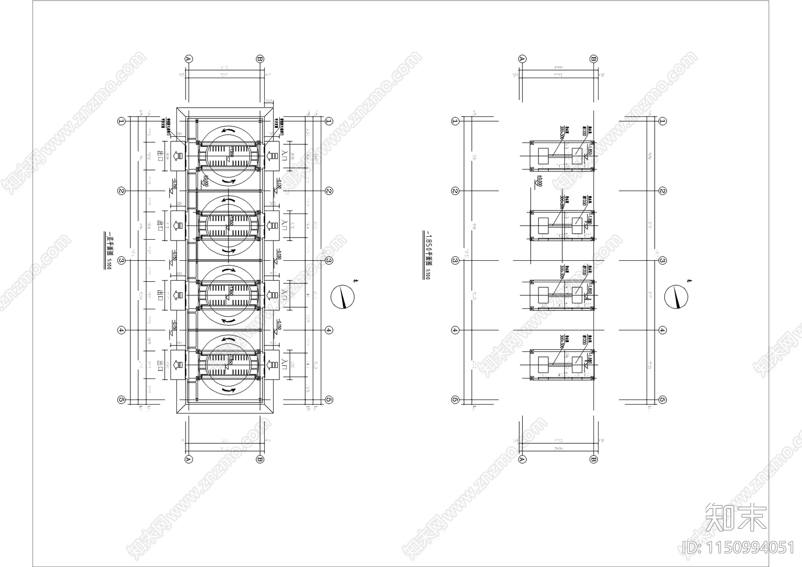 自动机械停车楼建筑结构水电施工图下载【ID:1150994051】