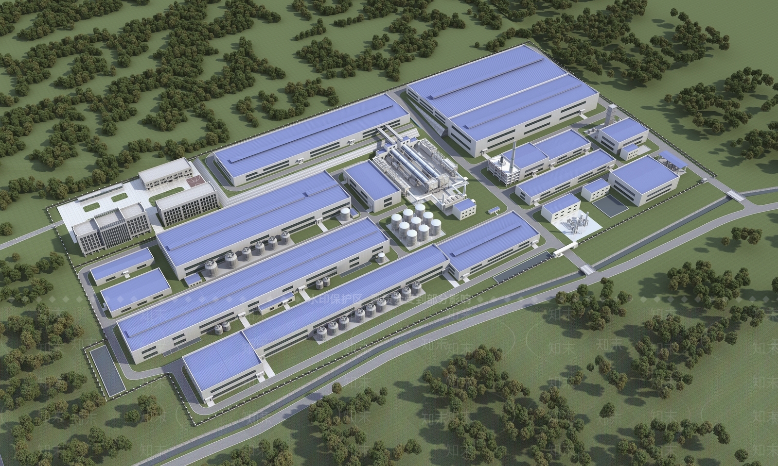 现代工业厂区3D模型下载【ID:1150994062】