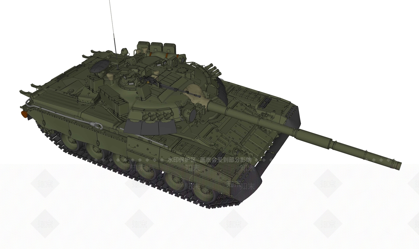 T80U坦克车SU模型下载【ID:1150996189】