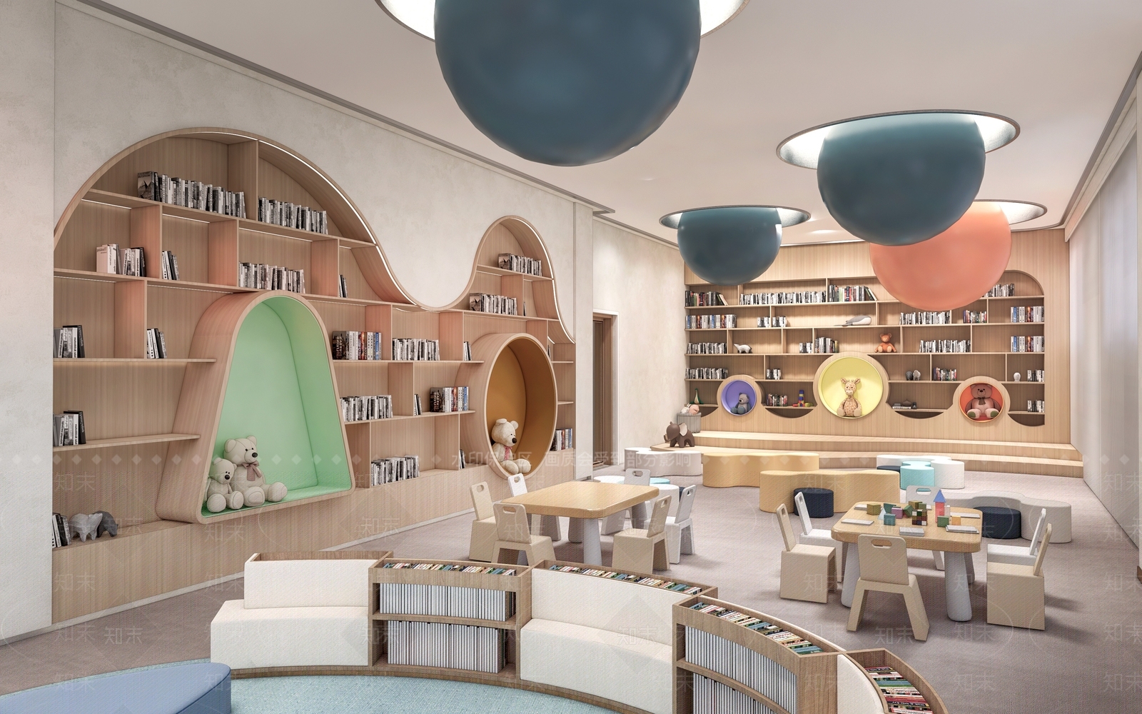 现代幼儿园教室SU模型下载【ID:1150997045】