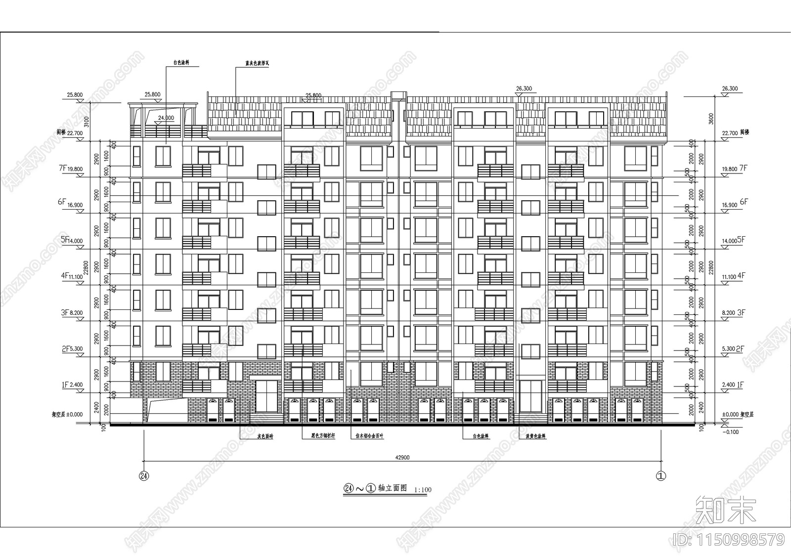 最新精选完整40套建筑cad施工图下载【ID:1150998579】