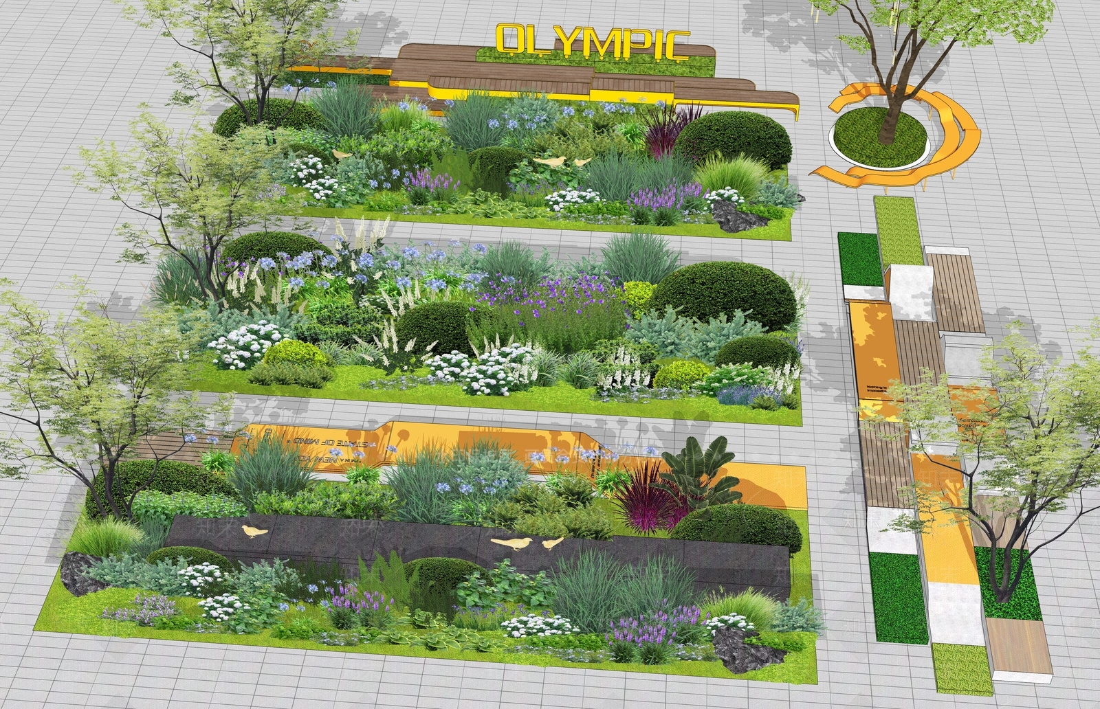 景观灌木植物SU模型下载【ID:1150999188】