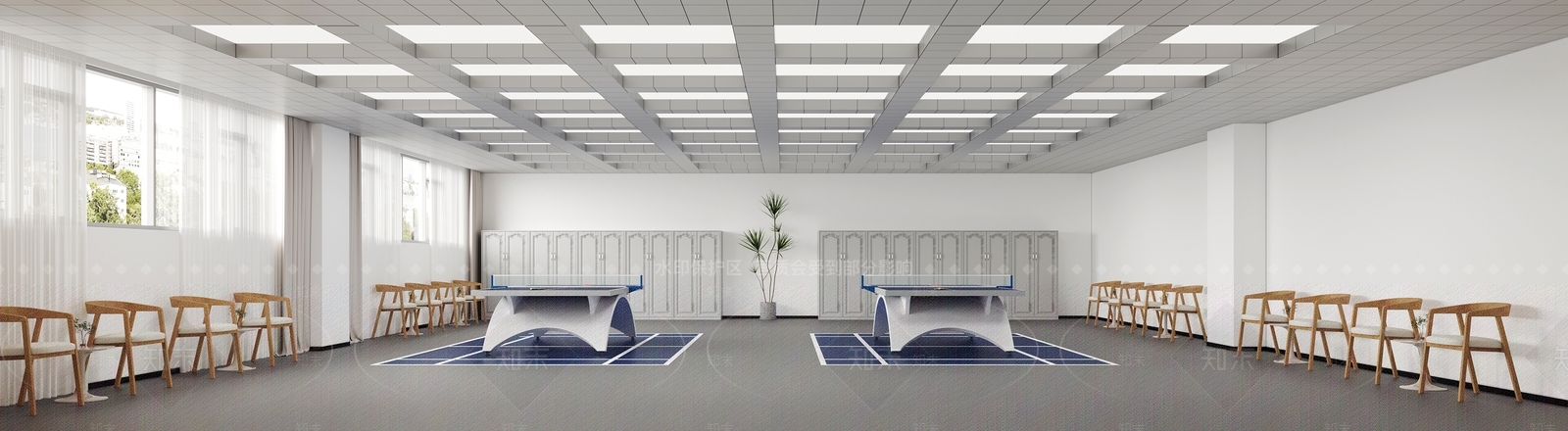 现代乒乓球馆3D模型下载【ID:1151000657】