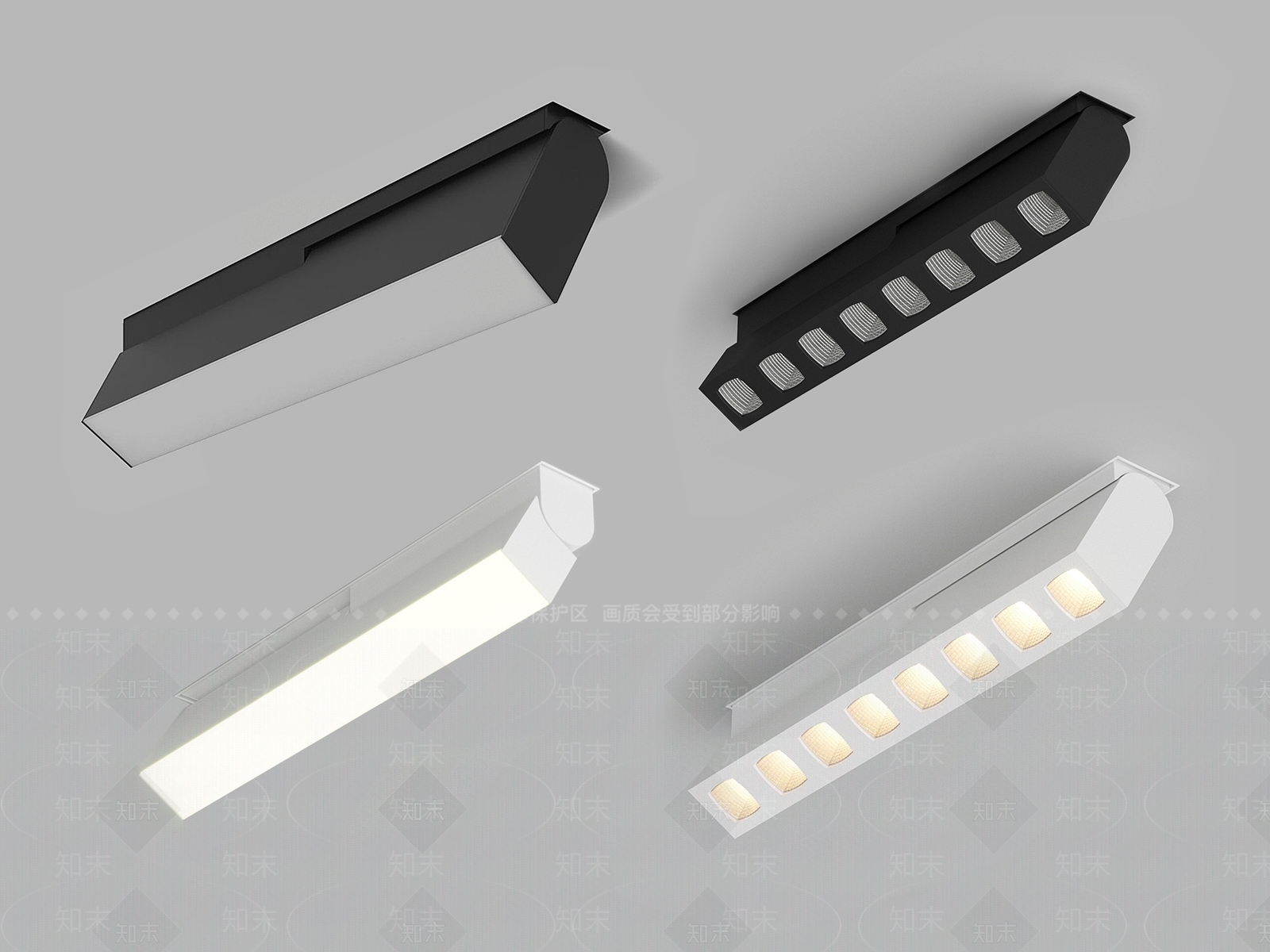 现代简约磁性灯射灯3D模型下载【ID:1151004900】
