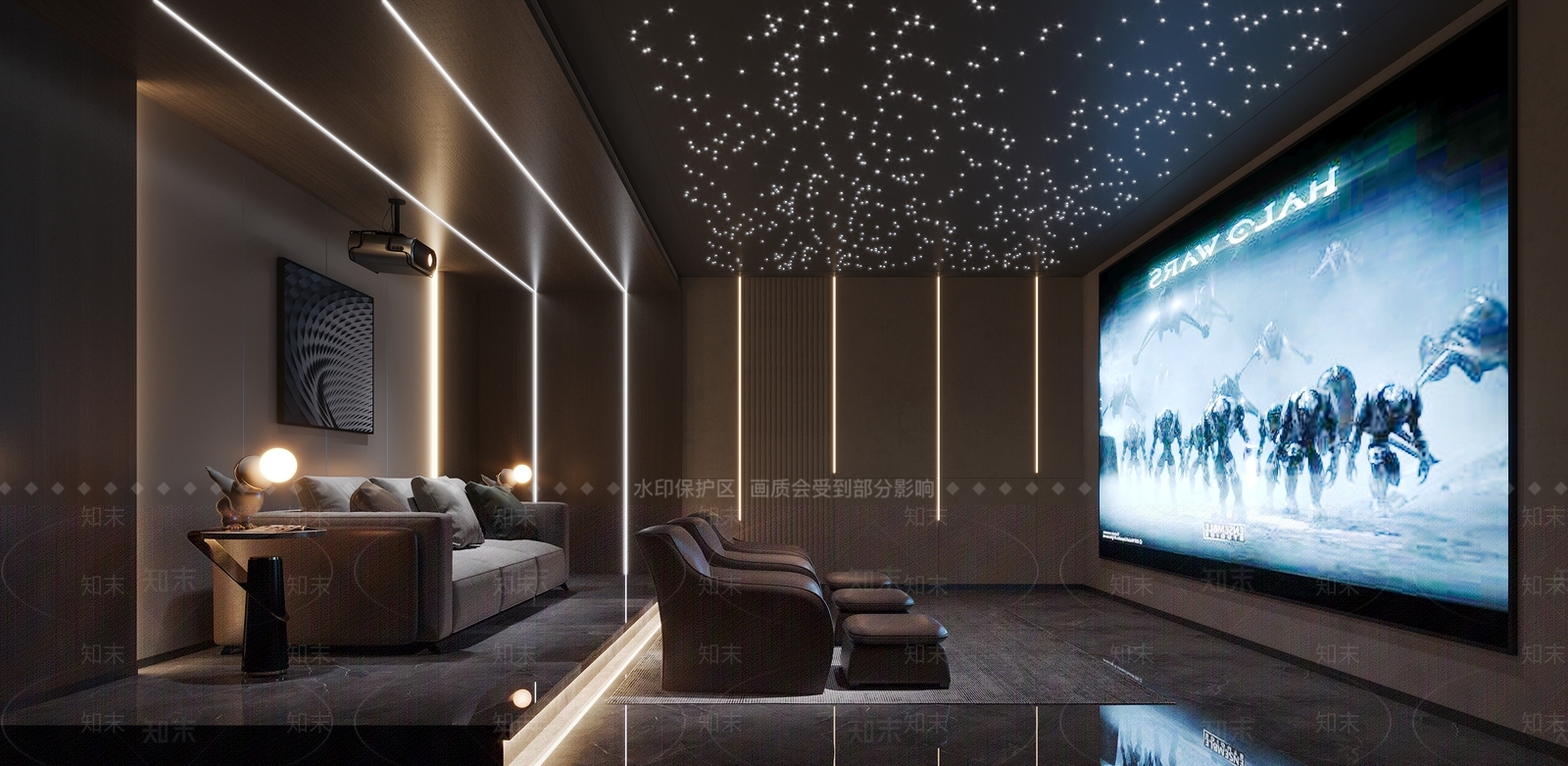 现代影音室3D模型下载【ID:1151006967】