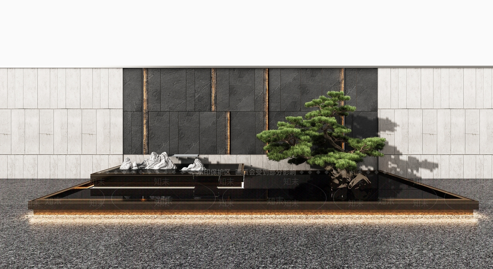 现代庭院室内景观3D模型下载【ID:1151006948】_知末3d模型网