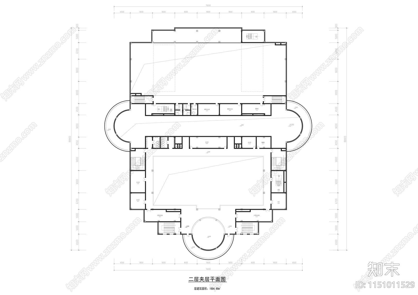 某高中学校综合图书馆施工图下载【ID:1151011529】