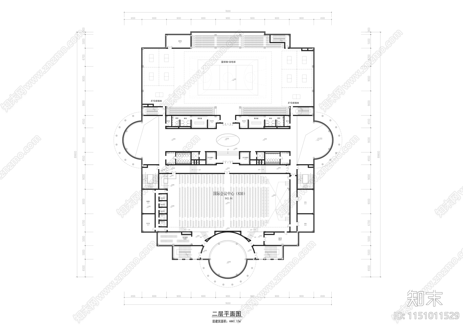 某高中学校综合图书馆施工图下载【ID:1151011529】