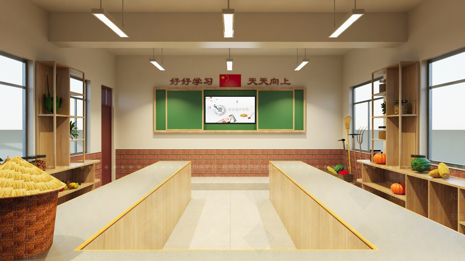 现代劳技室SU模型下载【ID:1151014908】