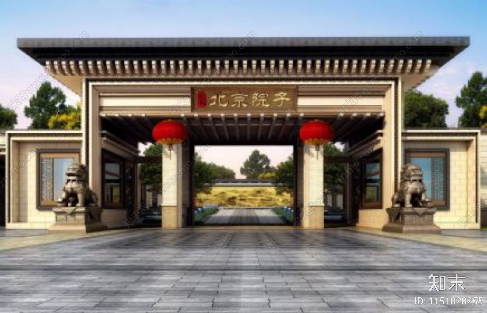 北京院子平面图施工图下载【ID:1151020255】