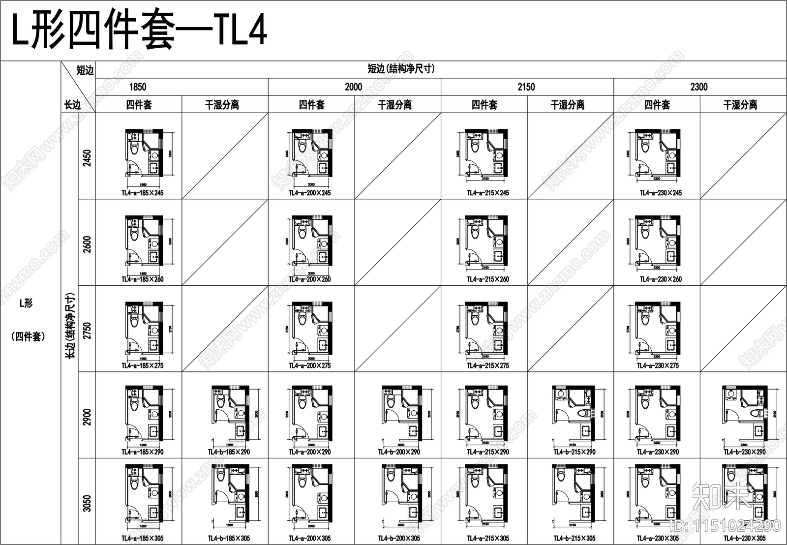 标准化厨房卫生间模块施工图下载【ID:1151024290】