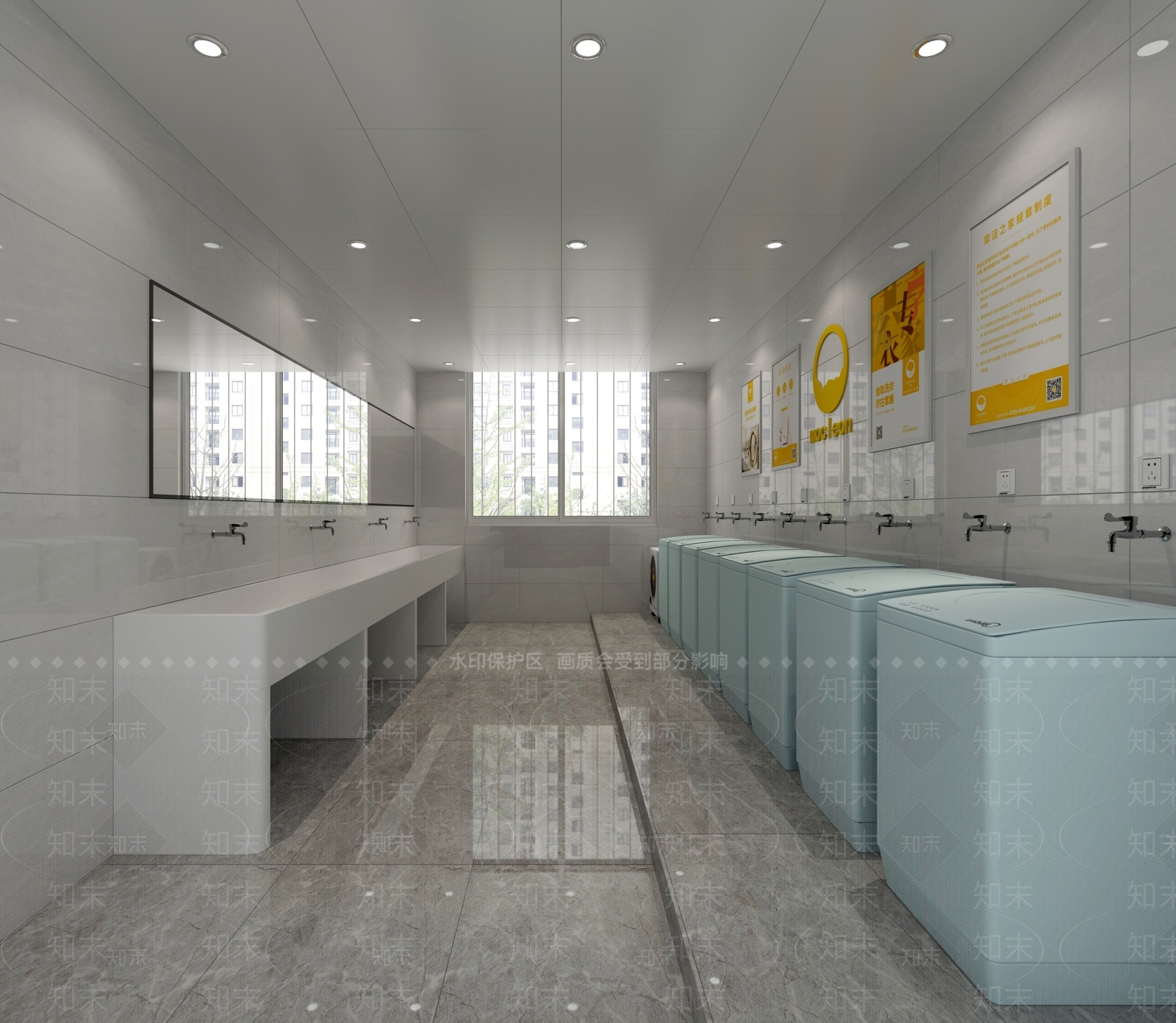 现代学校洗衣房3D模型下载【ID:1151026183】