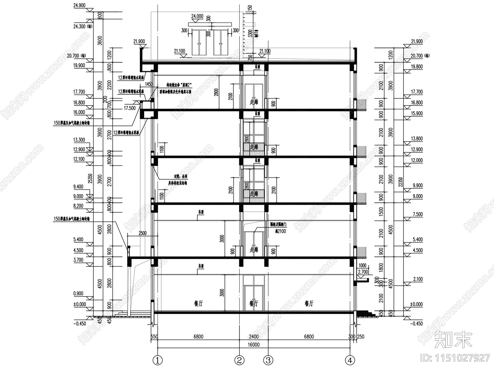 框架结构建筑外墙墙身节点施工图下载【ID:1151027927】