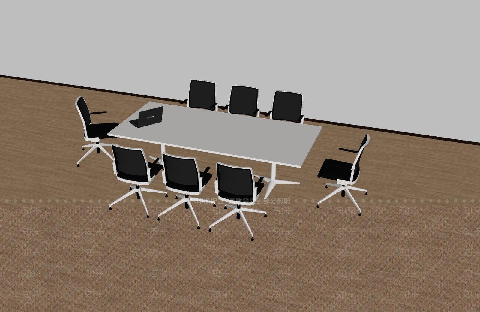 现代会议桌椅SU模型下载【ID:1151031174】