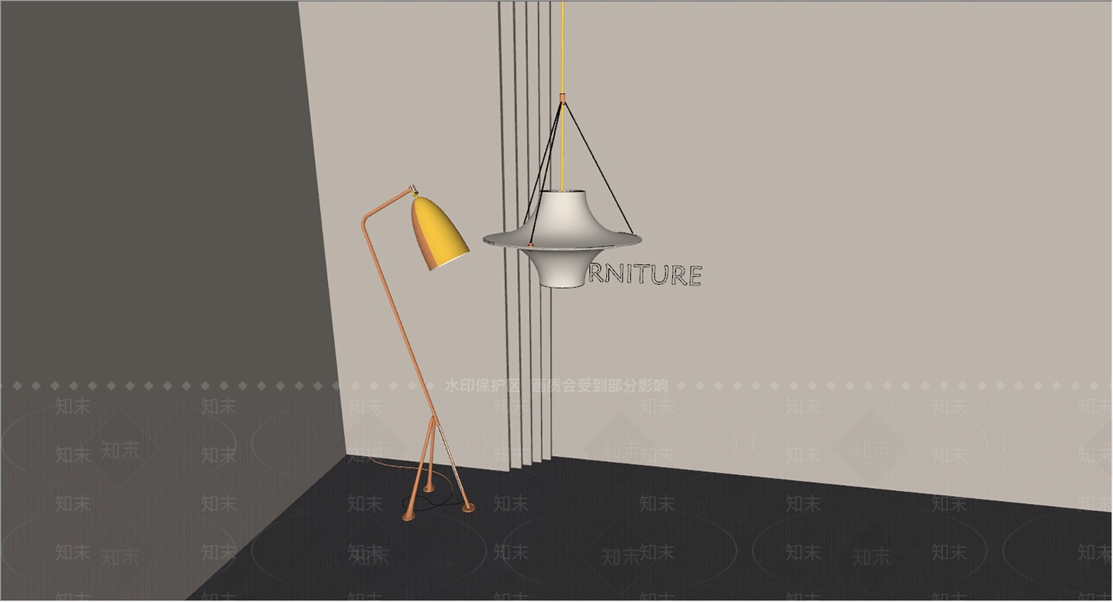 现代创意灯具组合SU模型下载【ID:1151040878】