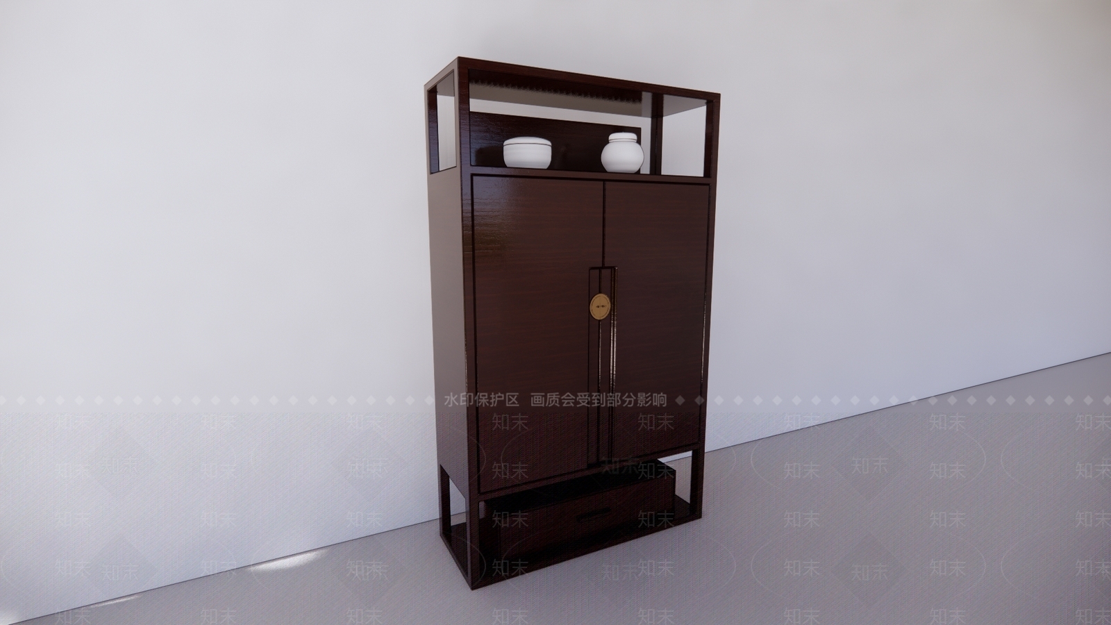 新中式储物柜SU模型下载【ID:1151041135】