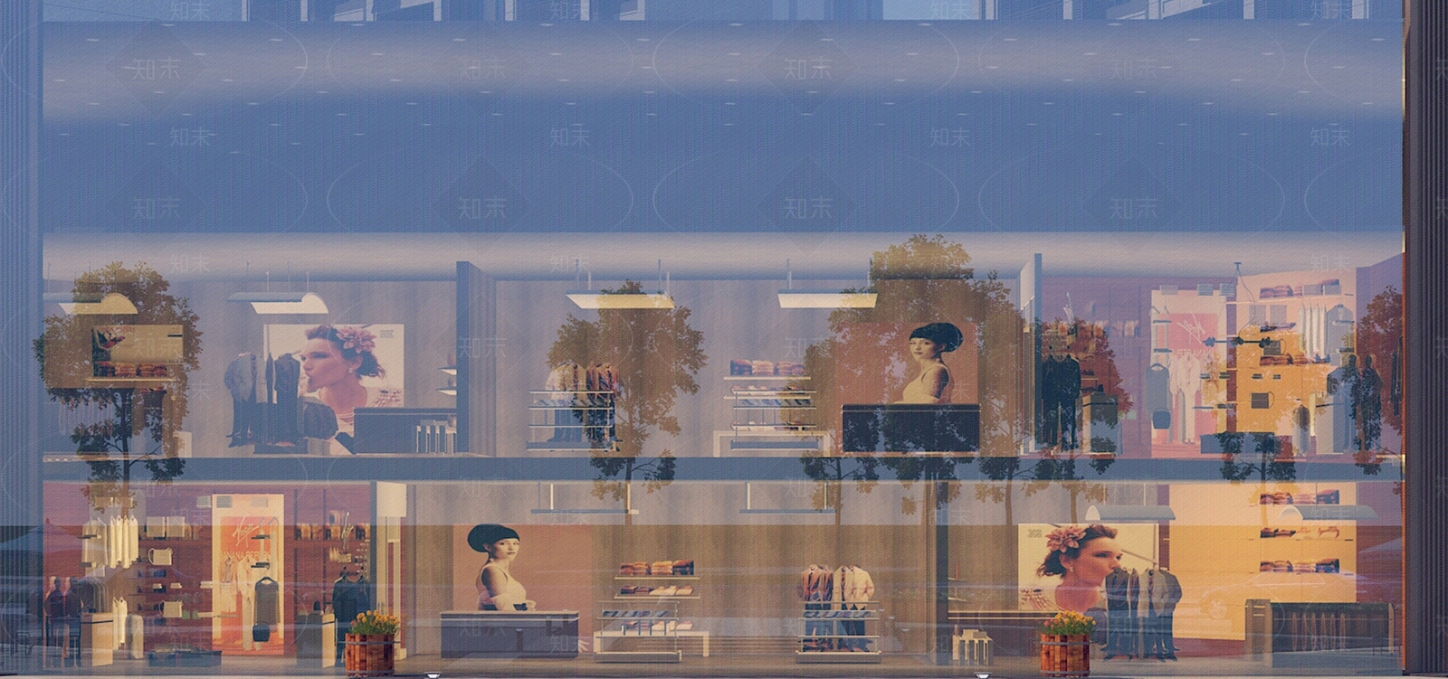 室内商业玻璃贴图下载【ID:1151041432】