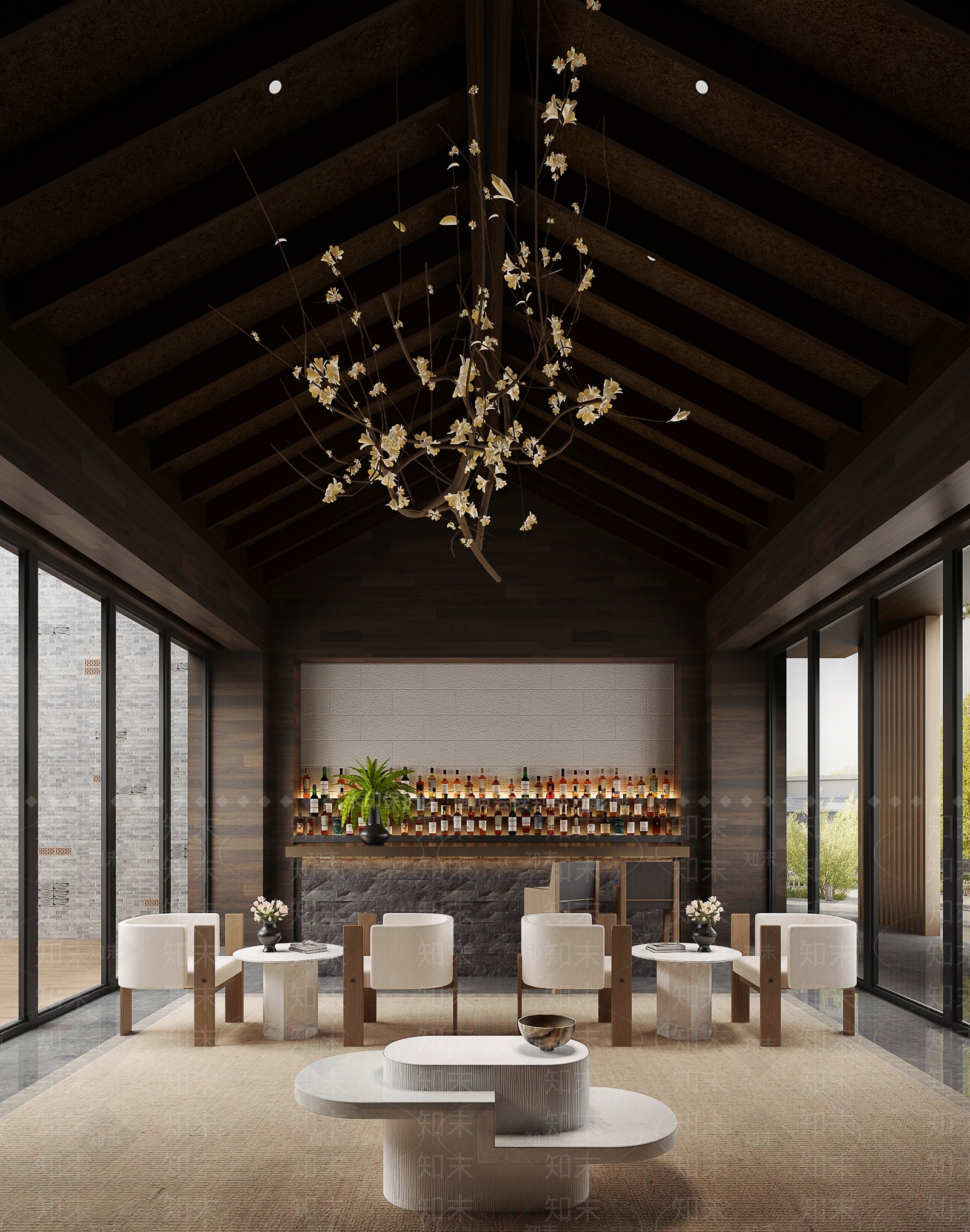 现代酒店大厅休息区SU模型下载【ID:1151042008】