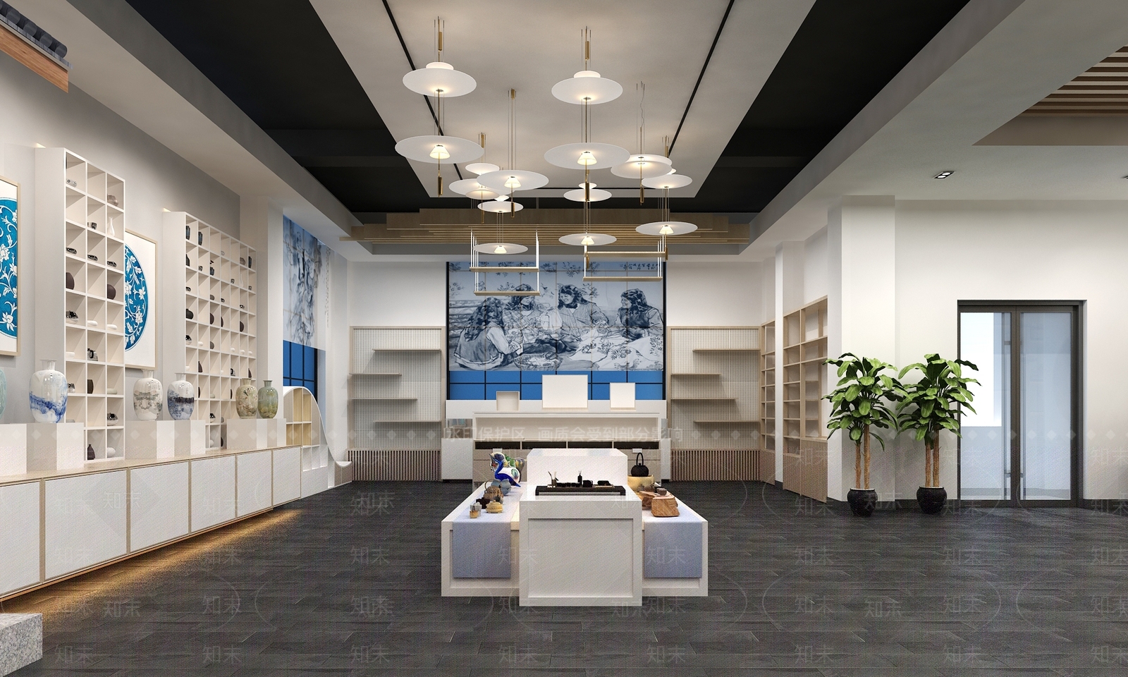 新中式文创展示区3D模型下载【ID:1151045694】