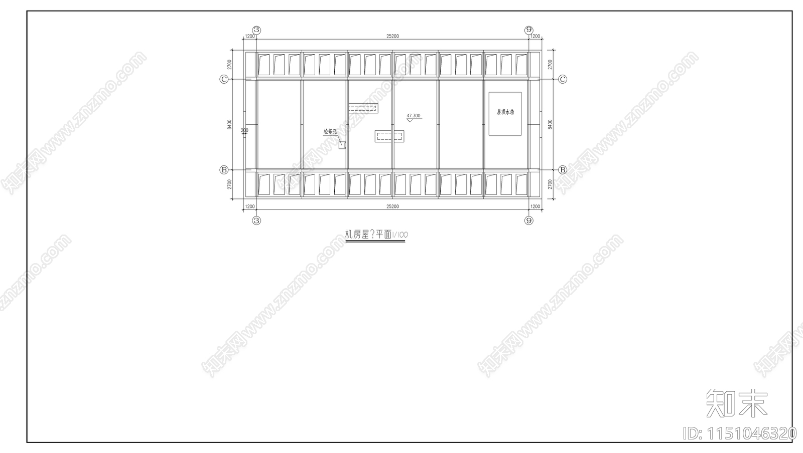 12层办公楼建筑cad施工图下载【ID:1151046320】