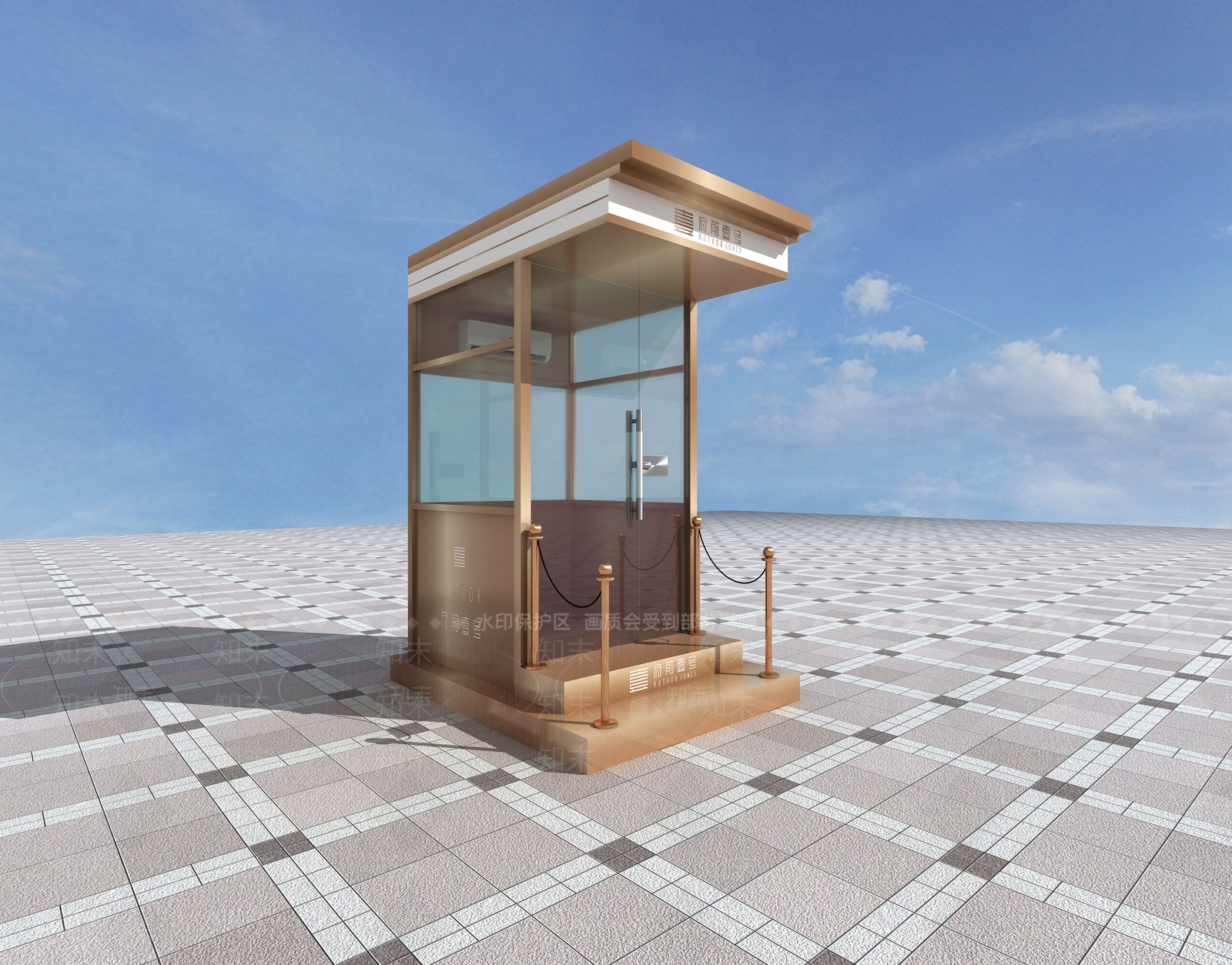 现代保安亭3D模型下载【ID:1151046527】