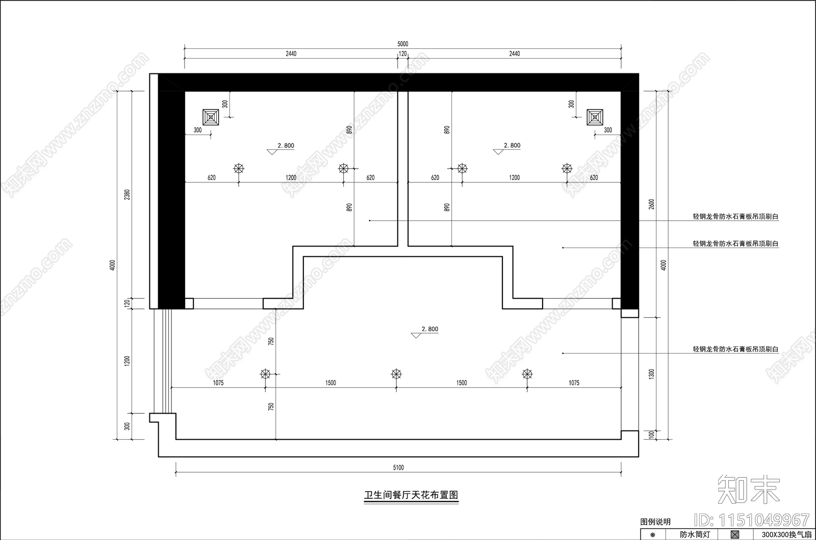 现代公共卫生间室内cad施工图下载【ID:1151049967】