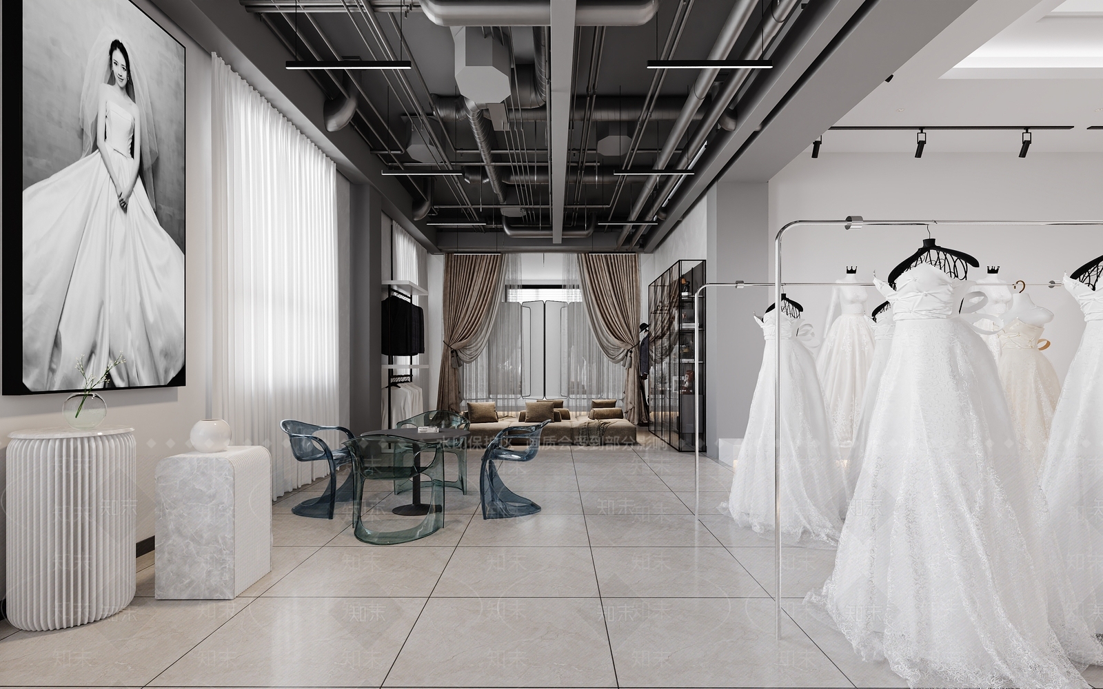 现代婚纱摄影店3D模型下载【ID:1151055128】