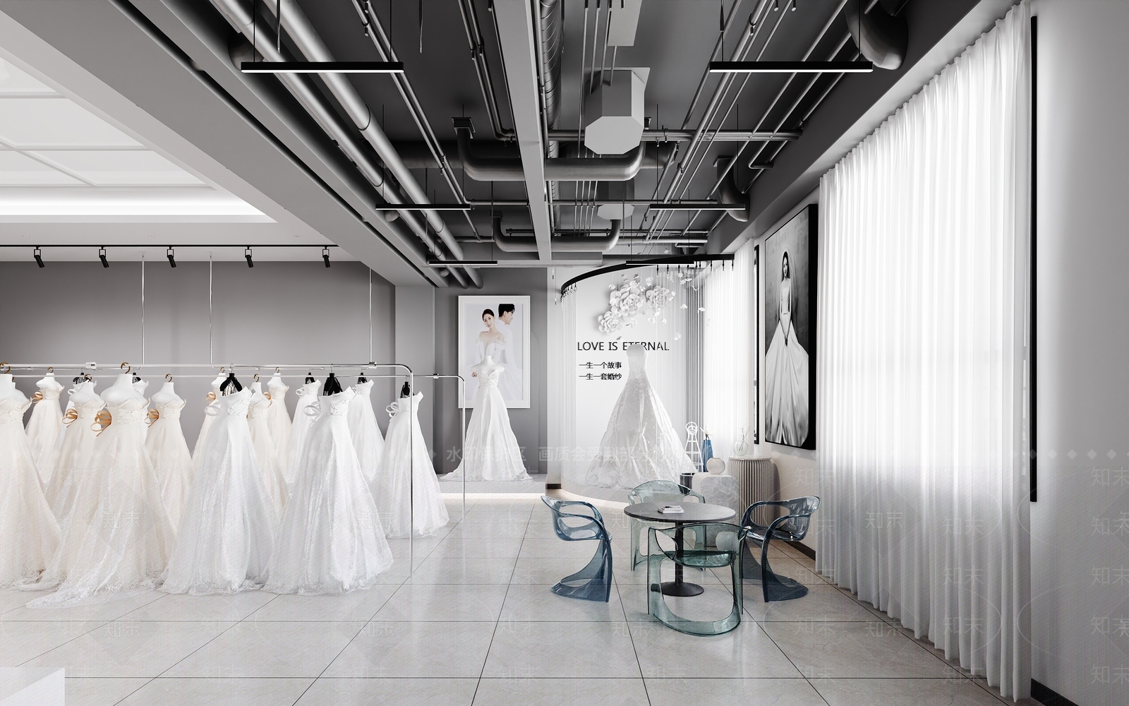 现代婚纱摄影店3D模型下载【ID:1151055128】