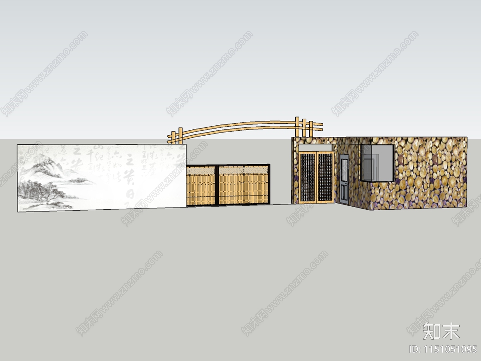 现代农场大门SU模型下载【ID:1151051095】
