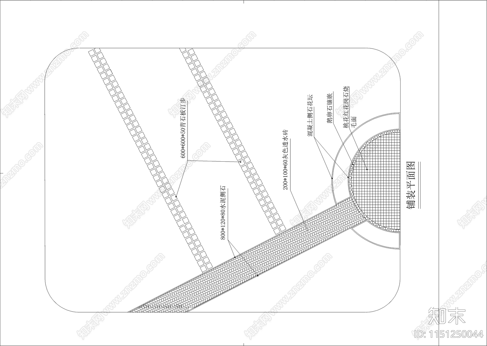 花园做法大样cad施工图下载【ID:1151250044】