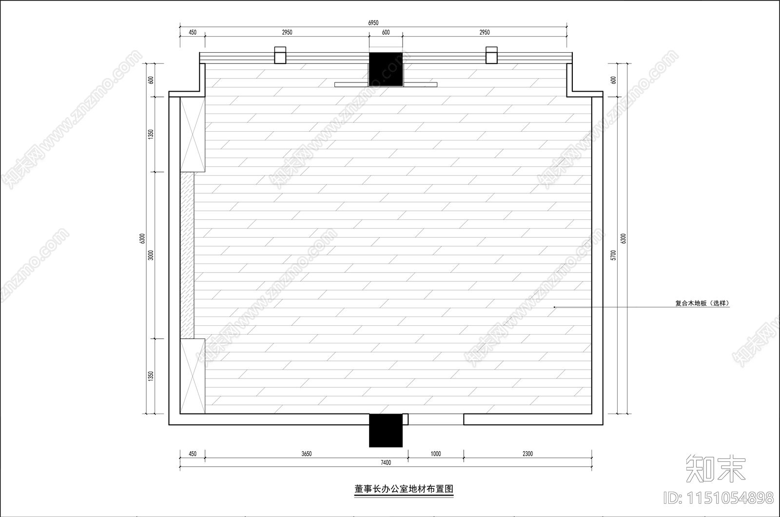 总经理办公室室内施工图下载【ID:1151054898】