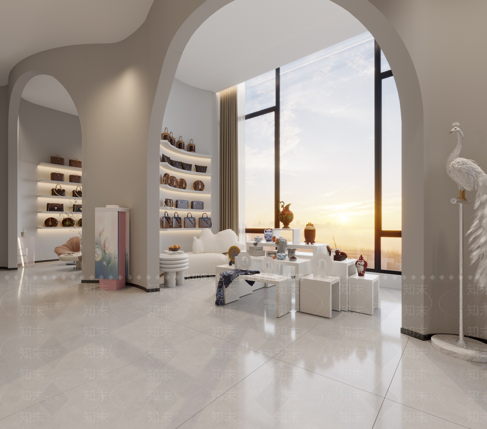 法式家纺展厅3D模型下载【ID:1151056835】