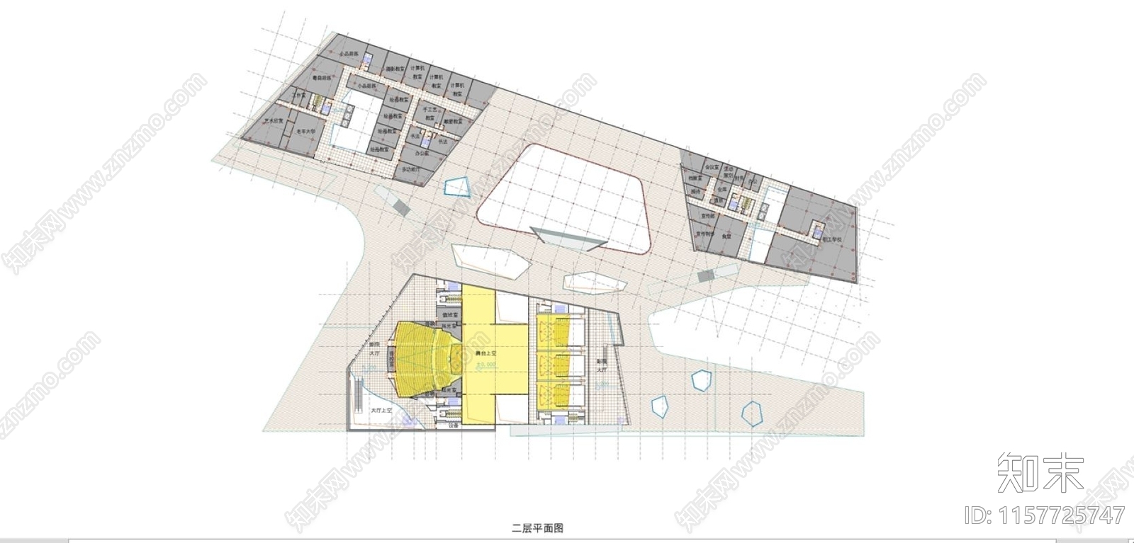 东莞市民文化宫建筑设计图纸cad施工图下载【ID:1157725747】