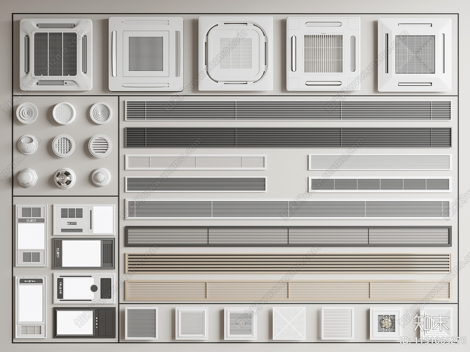 现代空调出风口SU模型下载【ID:1151065276】