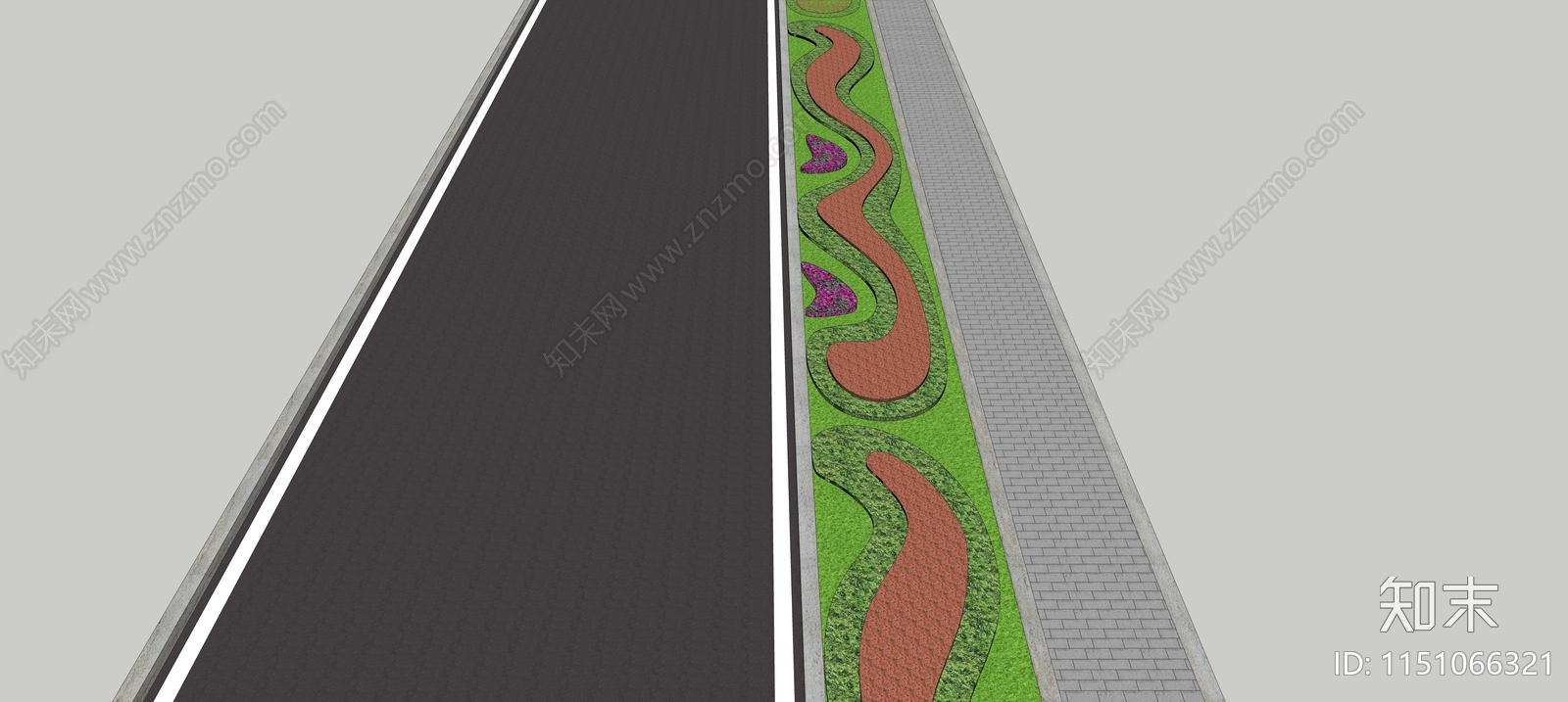 现代道路SU模型下载【ID:1151066321】