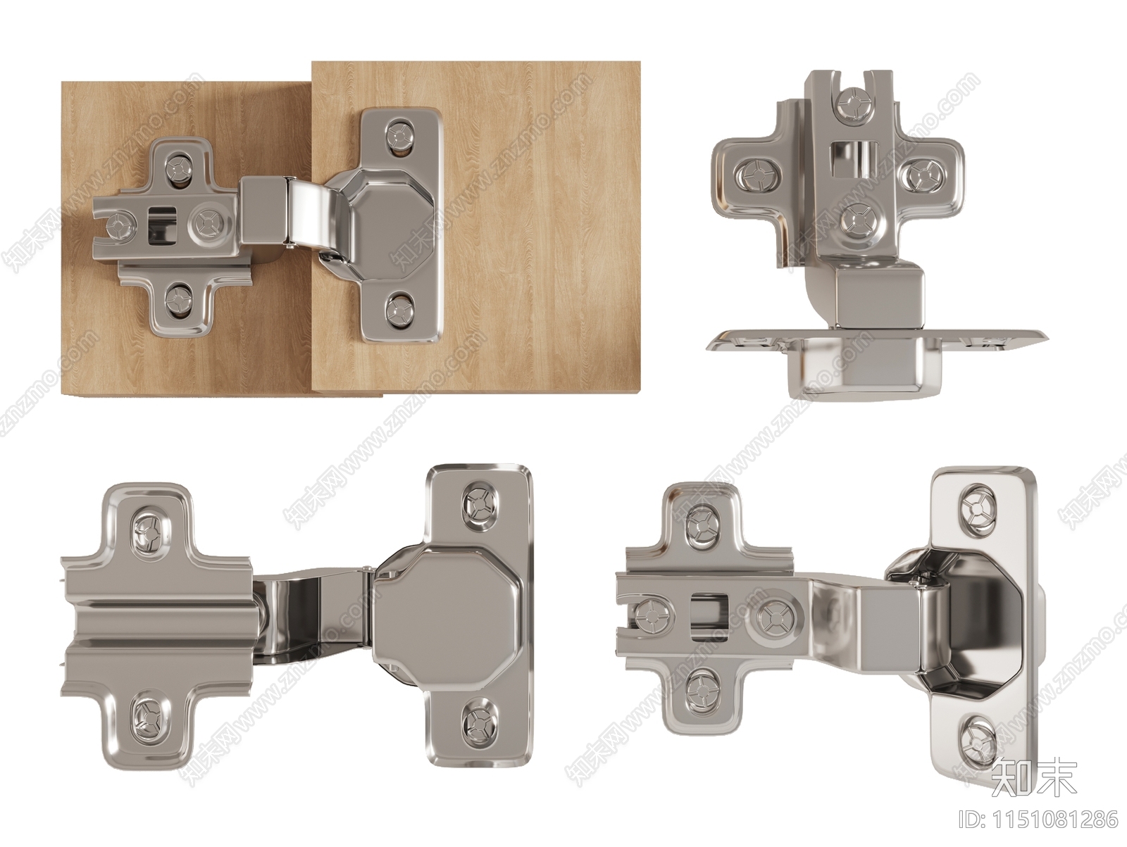 五金铰链3D模型下载【ID:1151081286】