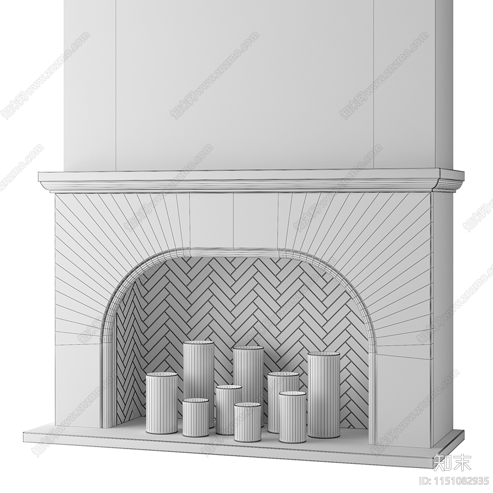 现代壁炉3D模型下载【ID:1151082935】