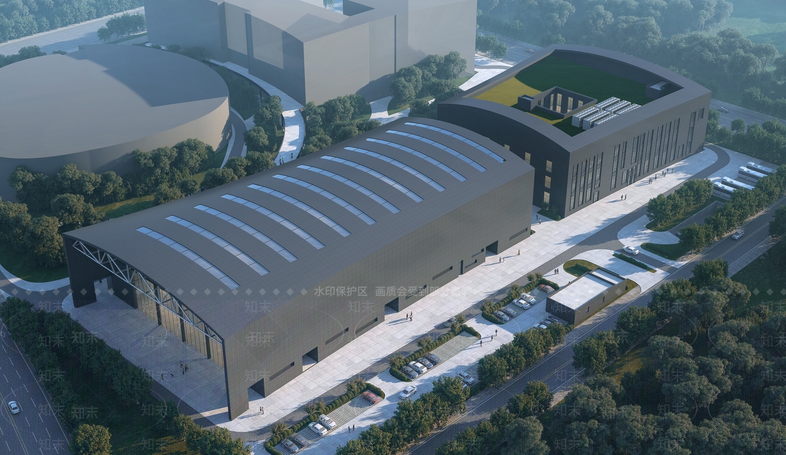 现代工业厂房3D模型下载【ID:1151091100】
