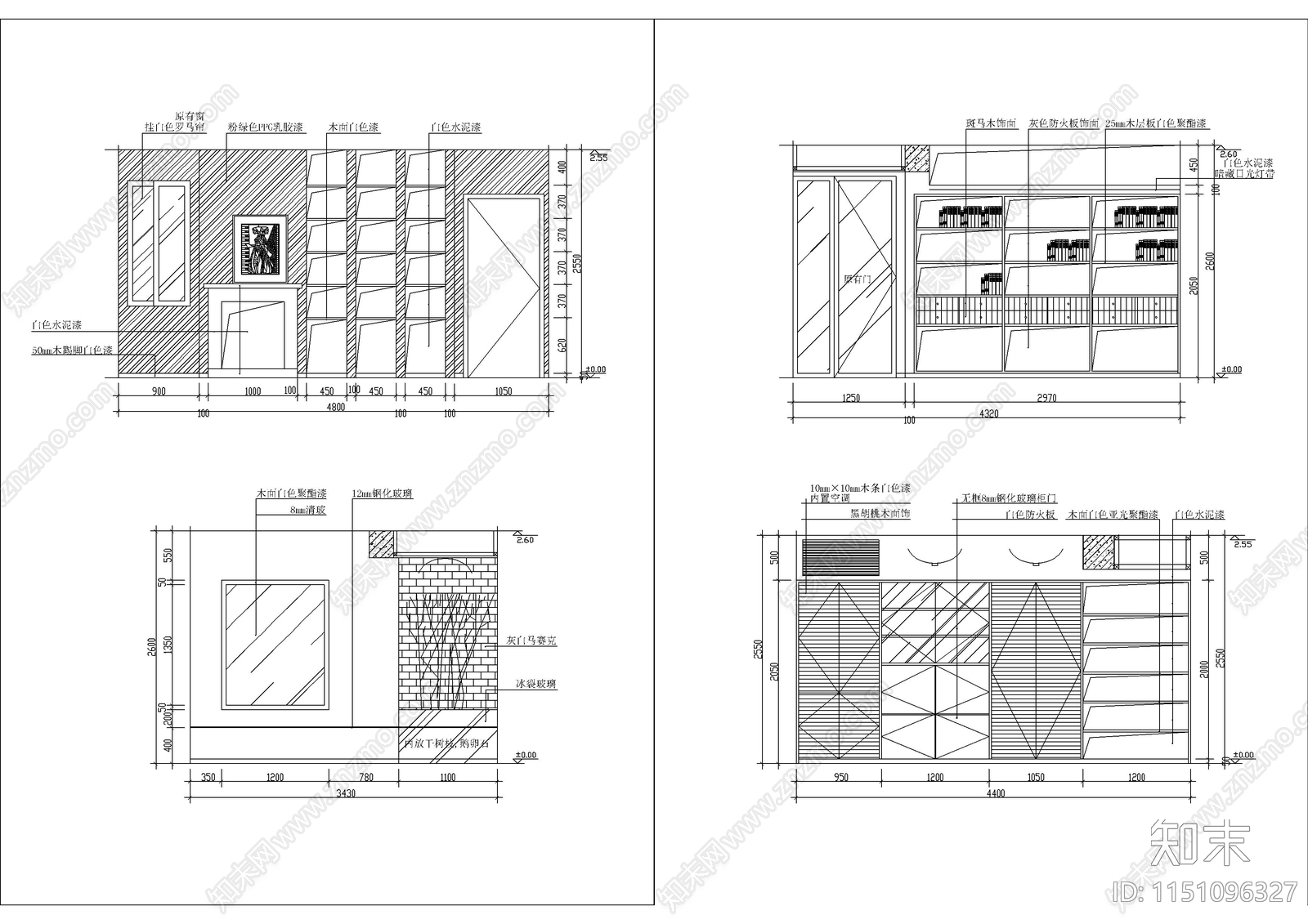 100套各类柜子cad施工图下载【ID:1151096327】