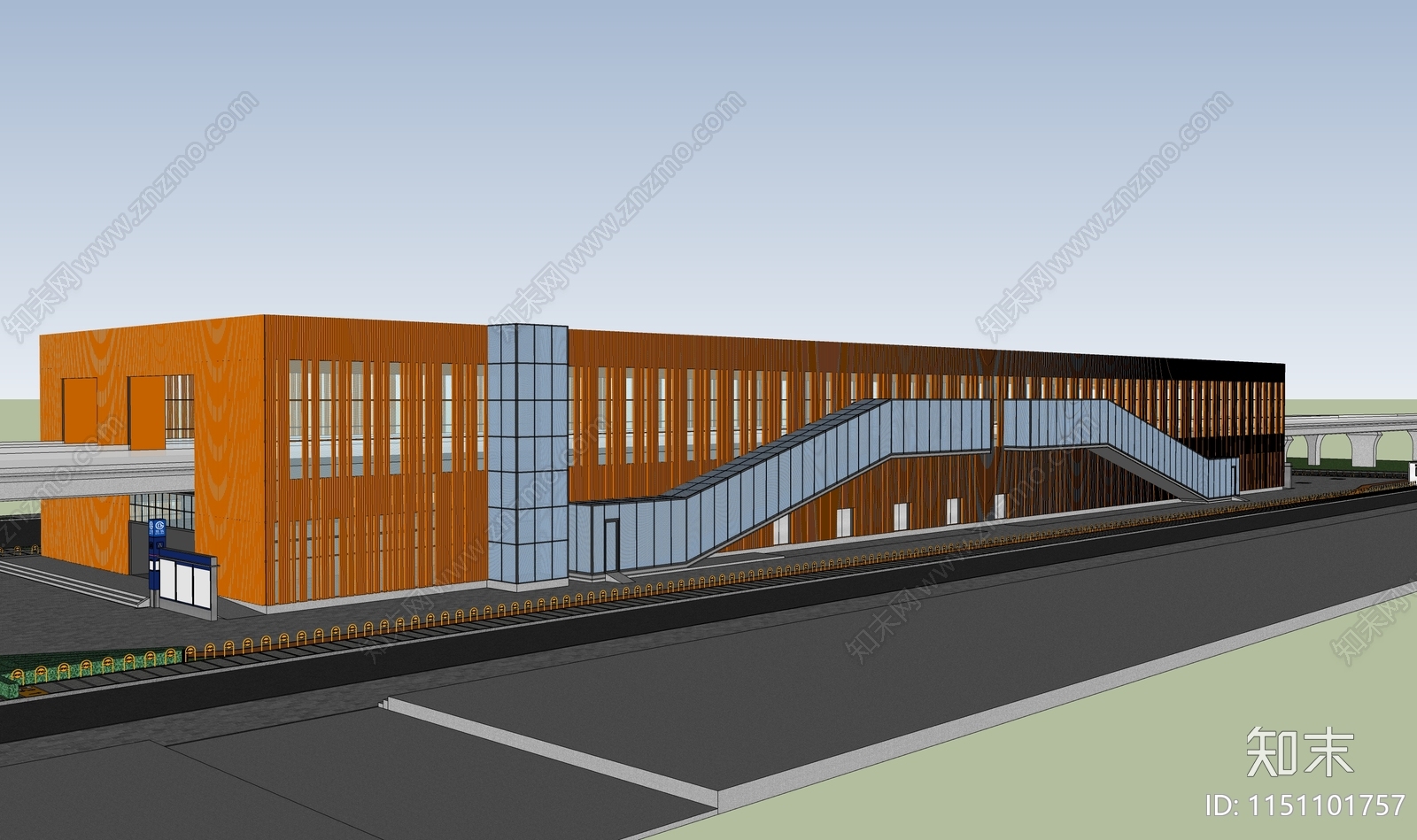 现代地铁接驳站SU模型下载【ID:1151101757】